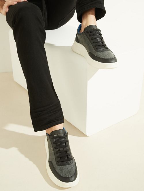 Guess Dolo Logo Low-Top Sneakers Zwart | GUESS-SN31874