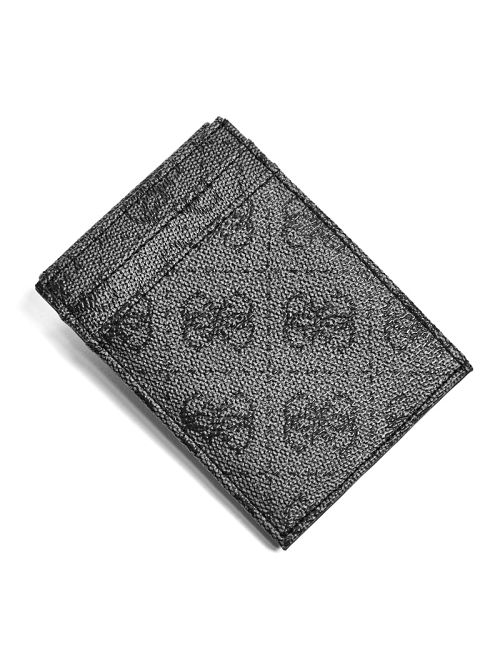 Guess Don Logo-Print Magnetic Card Case Zwart | GUESS-SN31741