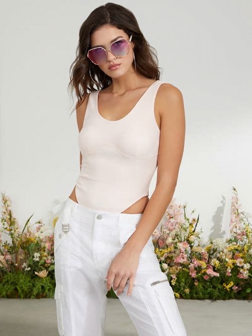 Guess Double Scoop Samera Bodysuit Roze | GUESS-SN27147