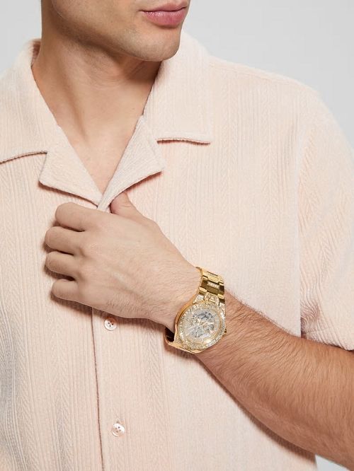 Guess Dynasty Gold-Tone Multifunction Watch Goud | GUESS-SN31664
