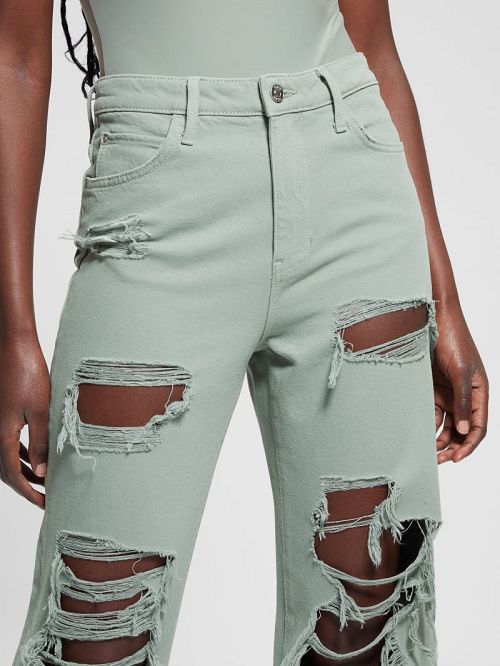 Guess Eco '90s Destroyed Jeans Groen | GUESS-SN26532