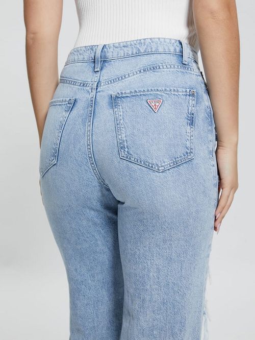 Guess Eco 90s High-Rise Destroyed Jeans Blauw | GUESS-SN26609