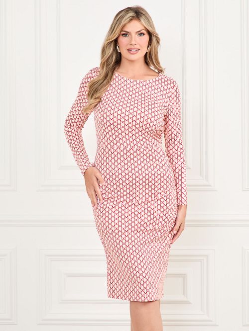 Guess Eco Alanis Midi Dress Roze | GUESS-SN26805