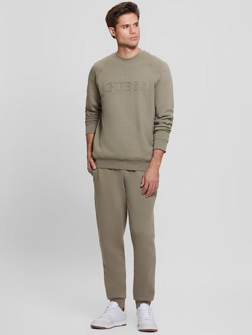 Guess Eco Aldwin Logo Pants Groen | GUESS-SN31387