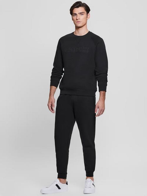 Guess Eco Aldwin Logo Pants Zwart | GUESS-SN31580