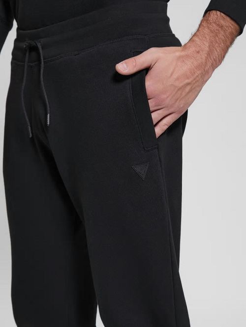 Guess Eco Aldwin Logo Pants Zwart | GUESS-SN31580