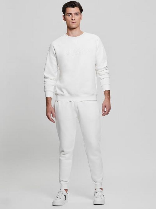 Guess Eco Aldwin Logo Sweatshirt Wit | GUESS-SN31505