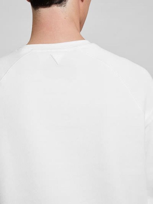 Guess Eco Aldwin Logo Sweatshirt Wit | GUESS-SN31505
