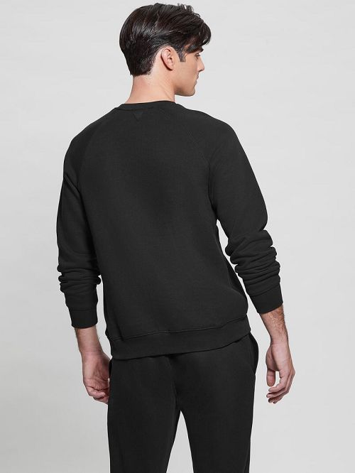 Guess Eco Aldwin Logo Sweatshirt Zwart | GUESS-SN30970