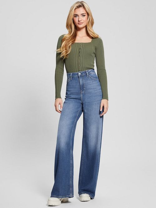 Guess Eco Allie Cardigan Groen | GUESS-SN27291