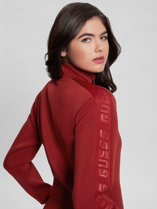 Guess Eco Allie Scuba Sweatshirt Rood | GUESS-SN28376