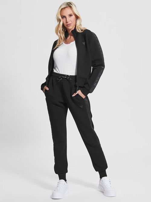 Guess Eco Allie Scuba Sweatshirt Zwart | GUESS-SN28388