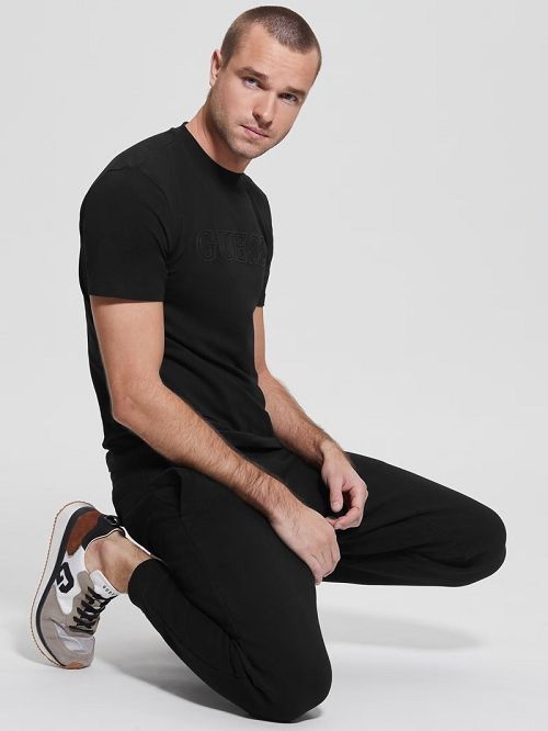 Guess Eco Alphy Tee Zwart | GUESS-SN31541