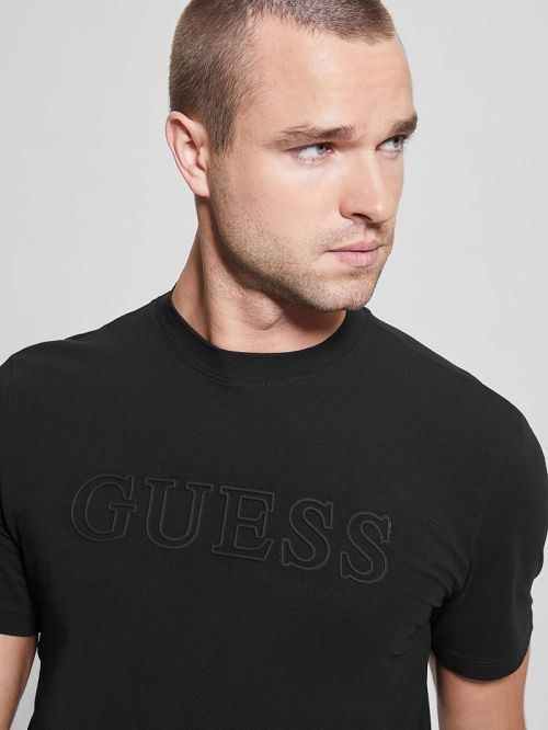 Guess Eco Alphy Tee Zwart | GUESS-SN31541