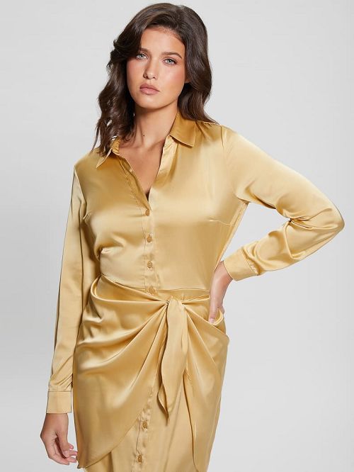 Guess Eco Alya Dress Goud | GUESS-SN26788
