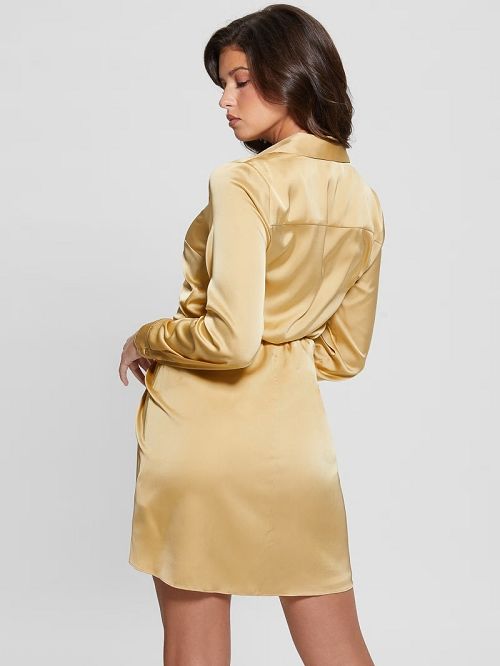 Guess Eco Alya Dress Goud | GUESS-SN26788