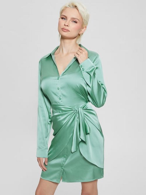 Guess Eco Alya Dress Groen | GUESS-SN26772