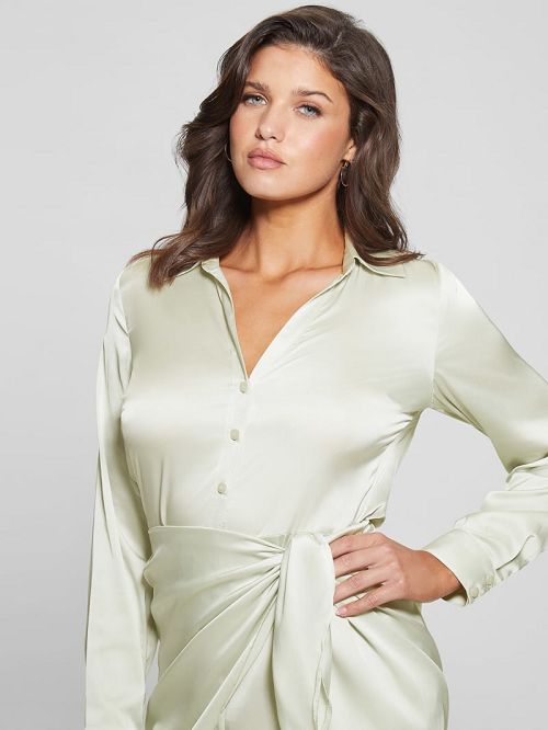 Guess Eco Alya Dress Groen | GUESS-SN26843