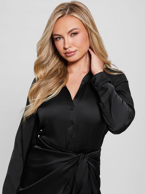 Guess Eco Alya Dress Zwart | GUESS-SN26980