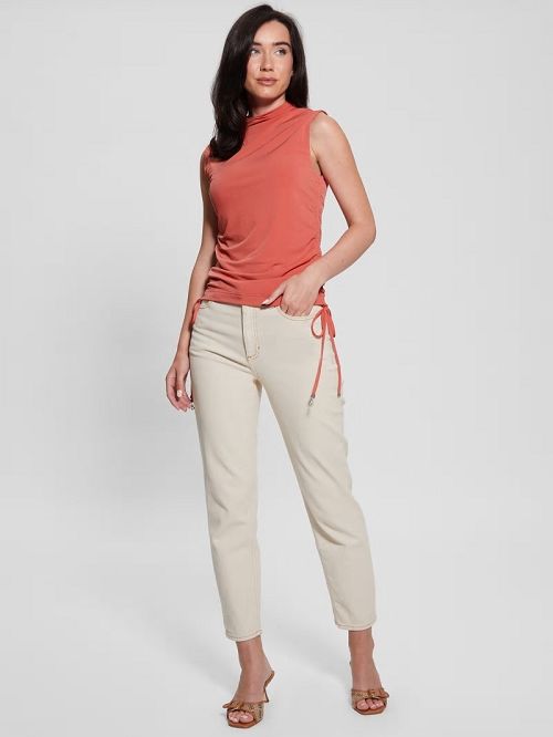 Guess Eco Alyssa Drawstring Top Roze | GUESS-SN27625