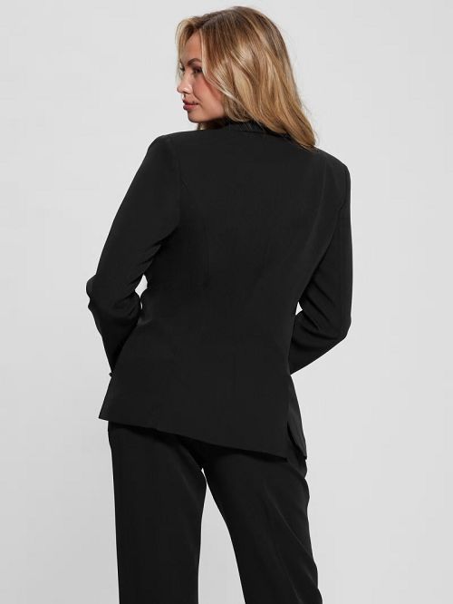 Guess Eco Amanda Double Breasted Blazer Zwart | GUESS-SN27893