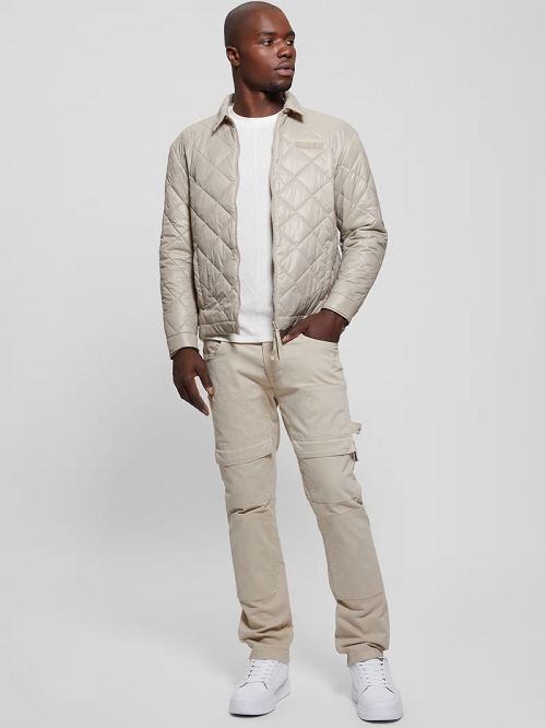 Guess Eco Anchise Quilted Jacket Beige | GUESS-SN30864