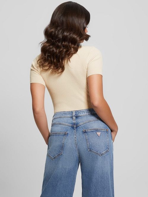 Guess Eco Anders Henley Bodysuit Wit | GUESS-SN27280