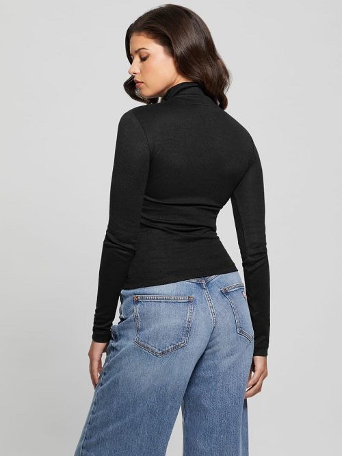 Guess Eco Anita Turtleneck Top Zwart | GUESS-SN27464