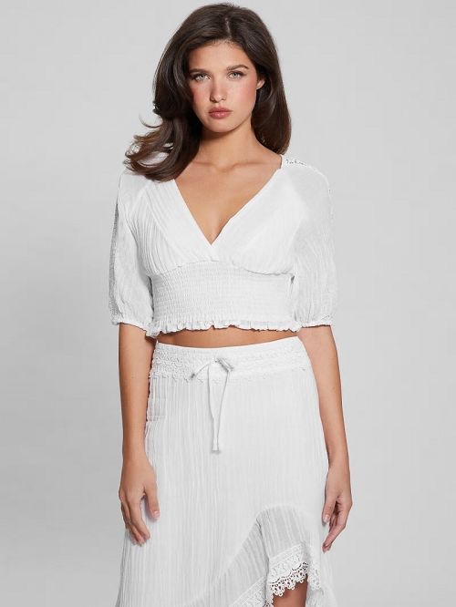 Guess Eco Ariana Top Wit | GUESS-SN27198