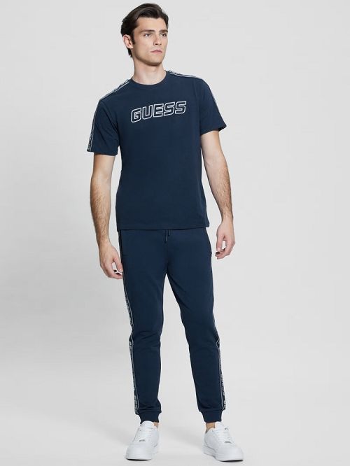 Guess Eco Arlo Jersey Tee Blauw | GUESS-SN31478