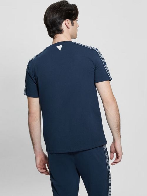 Guess Eco Arlo Jersey Tee Blauw | GUESS-SN31478