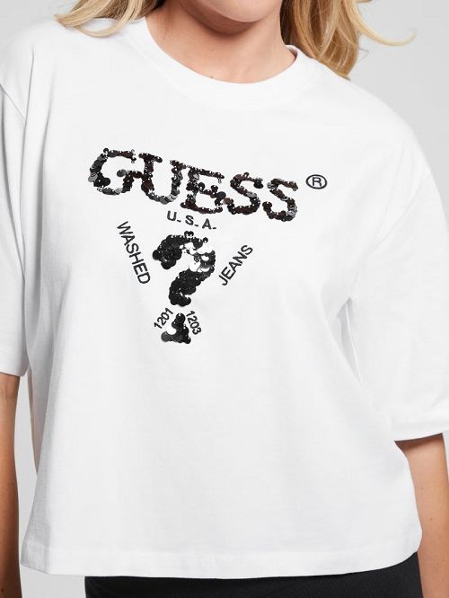 Guess Eco Aurélie Active Tee Wit | GUESS-SN27554