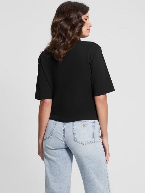 Guess Eco Aurélie Active Tee Zwart | GUESS-SN27197