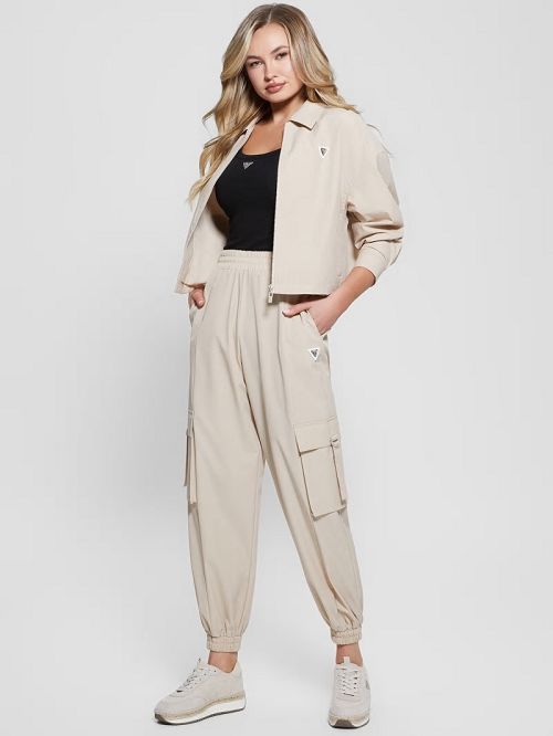 Guess Eco Aurélie Cargo Pants Beige | GUESS-SN28455