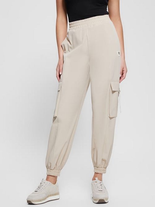 Guess Eco Aurélie Cargo Pants Beige | GUESS-SN28455