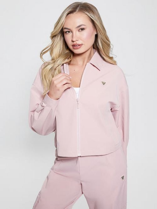 Guess Eco Aurélie Zip-Up Jacket Paars | GUESS-SN28392