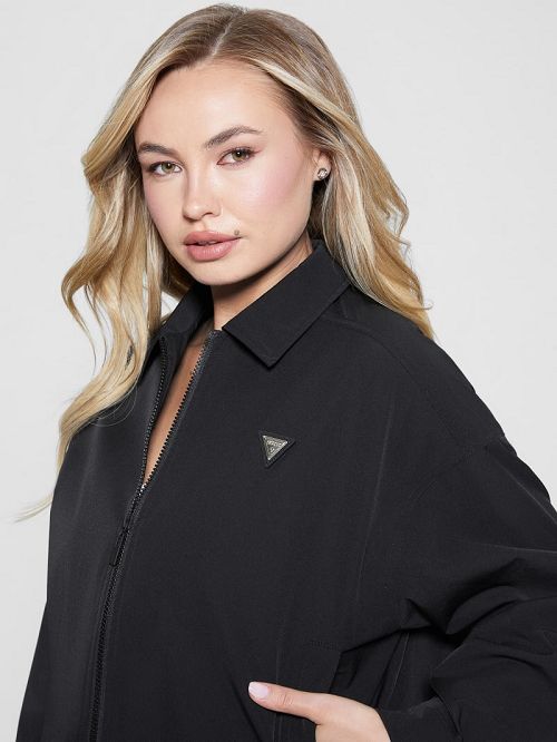 Guess Eco Aurélie Zip-Up Jacket Zwart | GUESS-SN28393