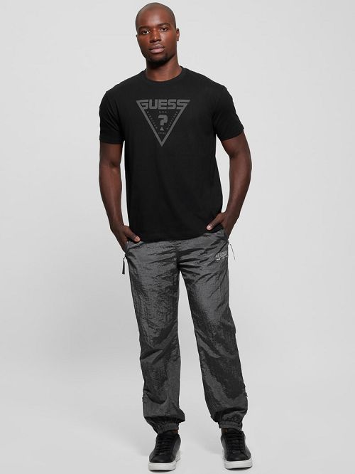 Guess Eco Azha Crewneck Tee Zwart | GUESS-SN31579