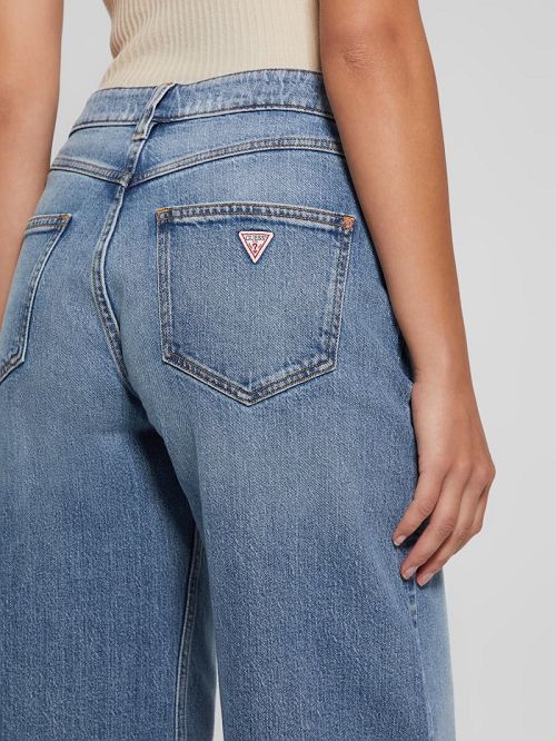 Guess Eco Bellflower Wide Leg Jeans Blauw | GUESS-SN26663