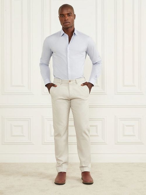 Guess Eco Benny New Collar Paul Shirt Blauw | GUESS-SN31077
