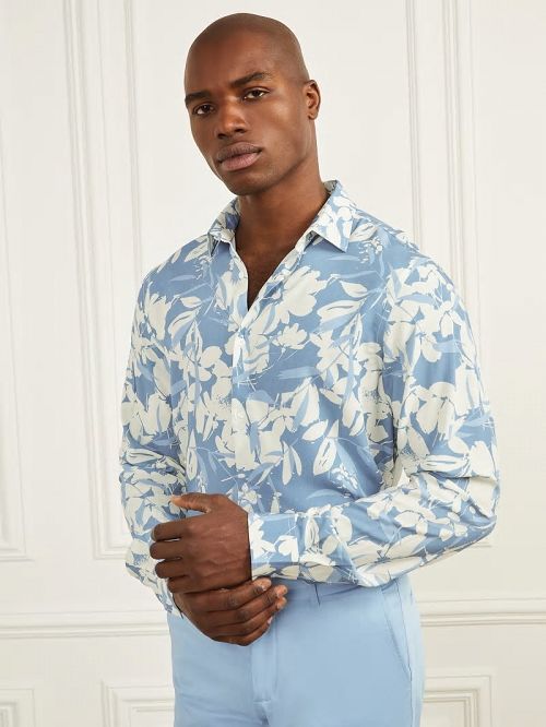 Guess Eco Benny Shirt Blauw | GUESS-SN31258