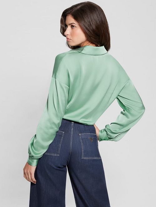 Guess Eco Bow Jun Shirt Groen | GUESS-SN27137