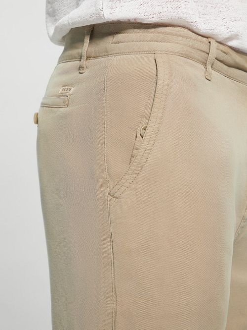 Guess Eco Bowie Shorts Beige | GUESS-SN31361