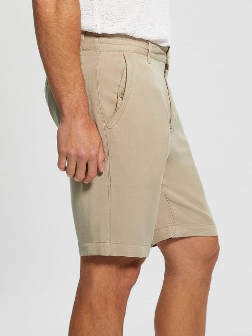 Guess Eco Bowie Shorts Beige | GUESS-SN31361