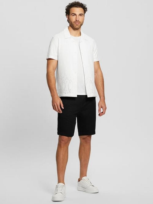 Guess Eco Bowie Shorts Zwart | GUESS-SN31348