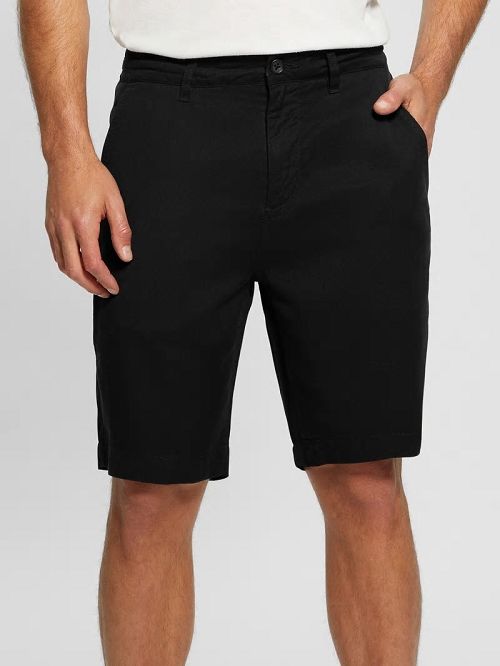 Guess Eco Bowie Shorts Zwart | GUESS-SN31348