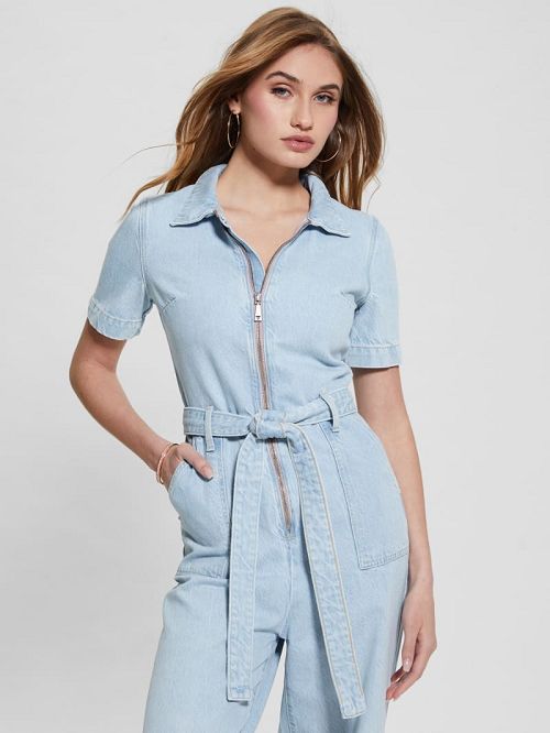 Guess Eco Brenda Denim Jumpsuit Blauw | GUESS-SN26681