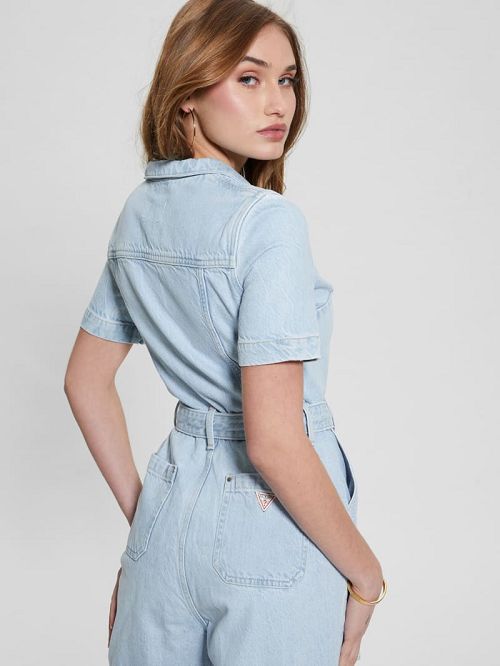 Guess Eco Brenda Denim Jumpsuit Blauw | GUESS-SN26681
