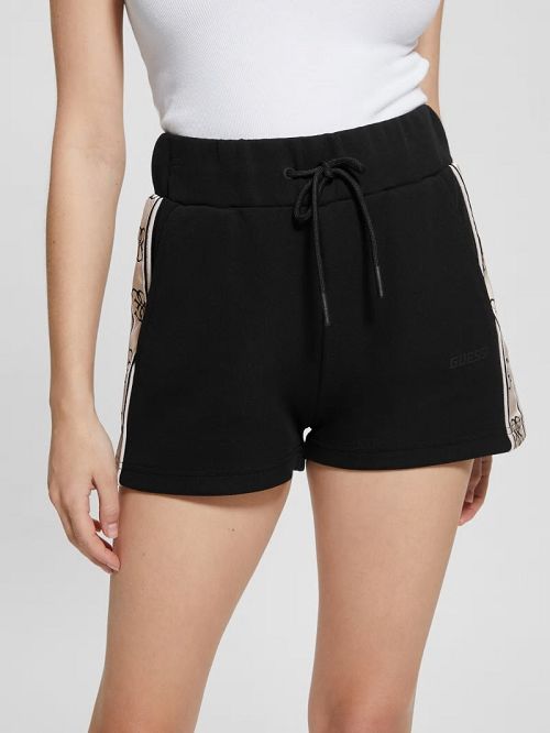 Guess Eco Britney Sweat Shorts Zwart | GUESS-SN28452