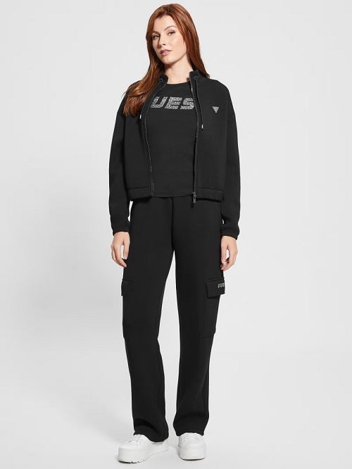 Guess Eco Cecilia Scuba Cargo Pants Zwart | GUESS-SN28481